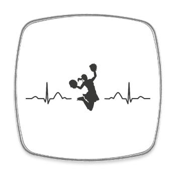 Cheerleader Cheer Mom Cheerleading - Viereckiger Kühlschrankmagnet - Weiß - Vorne
