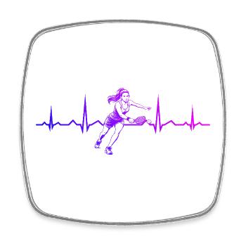 Pickleball Coach Gift for Pickleball Game Fans - Square fridge magnet - white - Front