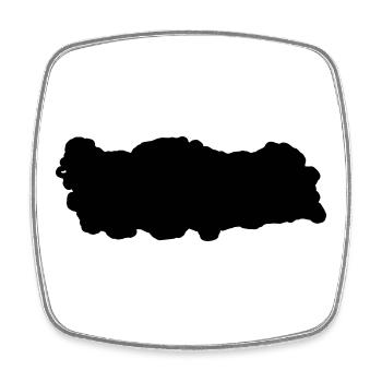 Turkey - Square fridge magnet - white - Front