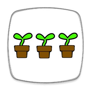 Garten - Viereckiger Kühlschrankmagnet - Weiß - Vorne