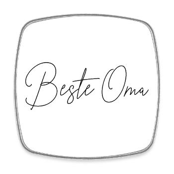 Beste Oma - Viereckiger Kühlschrankmagnet - Weiß - Vorne