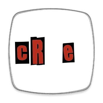 cruel - Square fridge magnet - white - Front