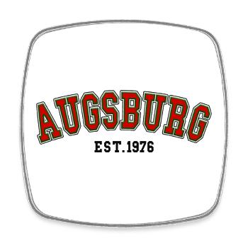 Augsburg gegründet 1976 - Viereckiger Kühlschrankmagnet - Weiß - Vorne