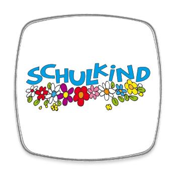 Schulkind  - Viereckiger Kühlschrankmagnet - Weiß - Vorne