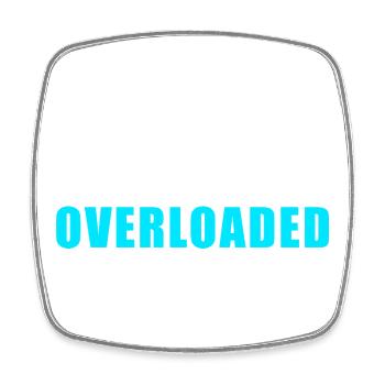 Brain Overloaded – Funny Overthinking Shirt - Square fridge magnet - white - Front