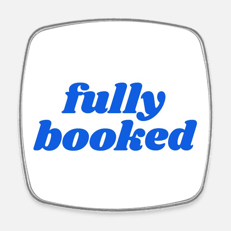 fully booked - Viereckiger Kühlschrankmagnet - Weiß