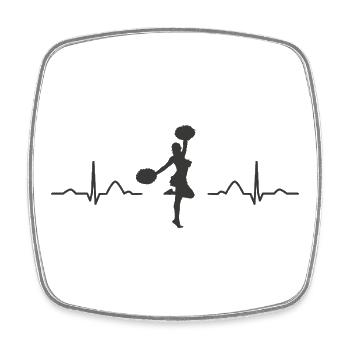Cheerleader Cheer Mom Cheerleading - Square fridge magnet - white - Front