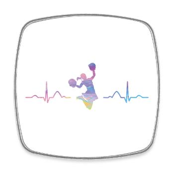 Cheerpom pom girls Mom Cheerleading - Magnet carré - blanc - Devant