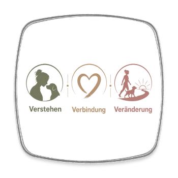 Verstehen Verbindung Veränderung Trio - Viereckiger Kühlschrankmagnet - Weiß - Vorne