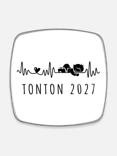 Futur Tonton 2027 Annonce Grossesse Pour Oncle - Square fridge magnet - white