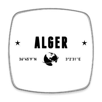 Algérie Algérie Coordonnées Planète Terre - Magnet carré - blanc - Devant