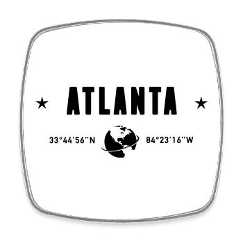 Atlanta Georgia Coordinates Planet Earth - Square fridge magnet - white - Front
