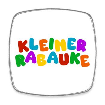 Kleiner Rabauke - bunte Typo - Viereckiger Kühlschrankmagnet - Weiß - Vorne