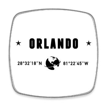 Orlando, Floride, coordonnées de la planète Terre - Magnet carré - blanc - Devant
