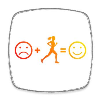 Idée cadeau pour la course de marathon pour le coureur - Magnet carré - blanc - Devant