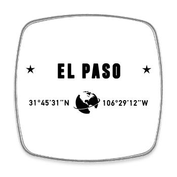 El Paso Texas Coordinates Planet Earth - Square fridge magnet - white - Front