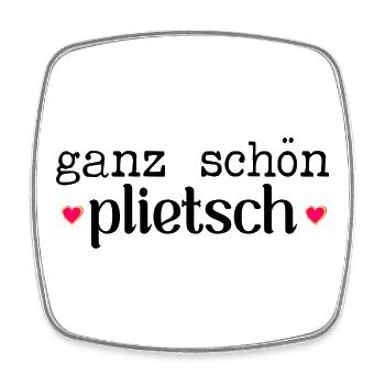 Hamburg Komplimente Plietsch - Viereckiger Kühlschrankmagnet - Weiß - Vorne
