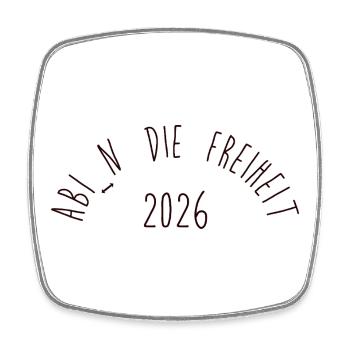 ABI: Freiheit - Viereckiger Kühlschrankmagnet - Weiß - Vorne