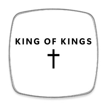King Of Kings Minimalist Faith Jesus Christian - Viereckiger Kühlschrankmagnet - Weiß - Vorne