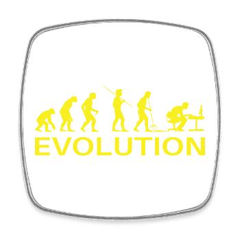 Evolution Gamer | Computer Freak Geek PC - Viereckiger Kühlschrankmagnet - Weiß - Vorne