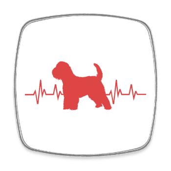 Wheaten Terrier - Viereckiger Kühlschrankmagnet - Weiß - Vorne