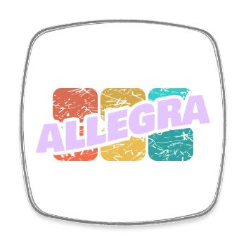Vorname Allegra - Viereckiger Kühlschrankmagnet - Weiß - Vorne