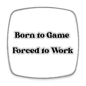 20-Gamer-BornToGame - Square fridge magnet - white - Front