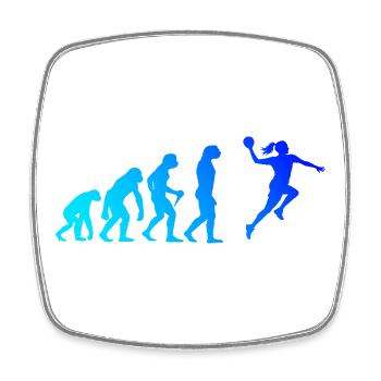 The handball fans fit together - Square fridge magnet - white - Front