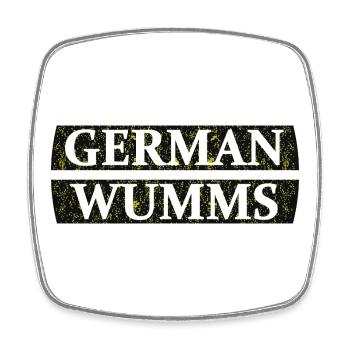 German Wumms - Square fridge magnet - white - Front