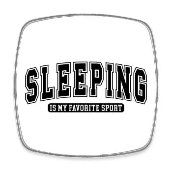 Le sommeil est mon sport préféré - Magnet carré - blanc - Devant