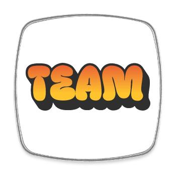 Team - Viereckiger Kühlschrankmagnet - Weiß - Vorne
