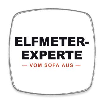Elfmeter Experte Sofa - Viereckiger Kühlschrankmagnet - Weiß - Vorne
