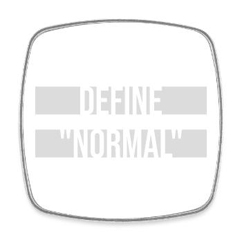 Define Normal Lustig Sarkastisch Definition Grafik - Viereckiger Kühlschrankmagnet - Weiß - Vorne