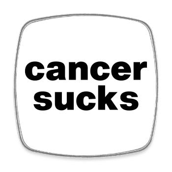 Le cancer, c’est vraiment dur - Magnet carré - blanc - Devant