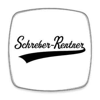 Schreber-Rentner (Rentner / Schrebergärtner / B) - Viereckiger Kühlschrankmagnet - Weiß - Vorne
