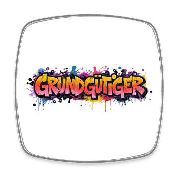 Grundgütger Graffiti Neon-Explosion - Viereckiger Kühlschrankmagnet - Weiß - Vorne
