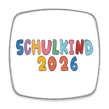 Schulkind 2026  - Viereckiger Kühlschrankmagnet - Weiß - Vorne