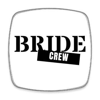 Équipe de la mariée - Équipe de la fête de garçon Filles de la fête de mariage de la mariée - Magnet carré - blanc - Devant