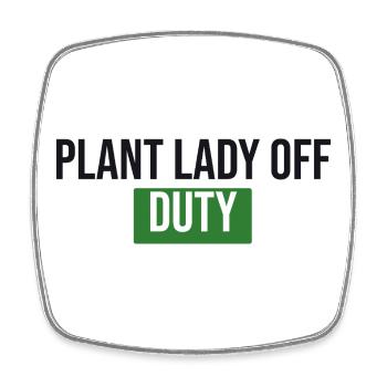 Plante En Dehors du Service - Don des Plantes - Magnet carré - blanc - Devant