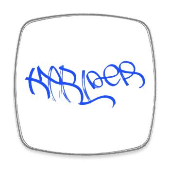 Karlder - Square fridge magnet - white - Front