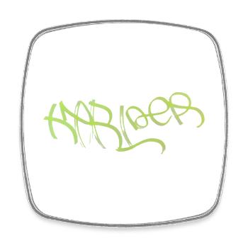 Neon Graffiti Grün Schriftzug Karlder - Viereckiger Kühlschrankmagnet - Weiß - Vorne
