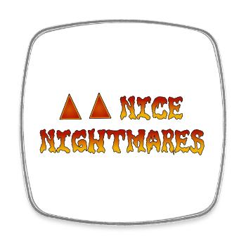 Nice Nightmares Fire Dream - Square fridge magnet - white - Front