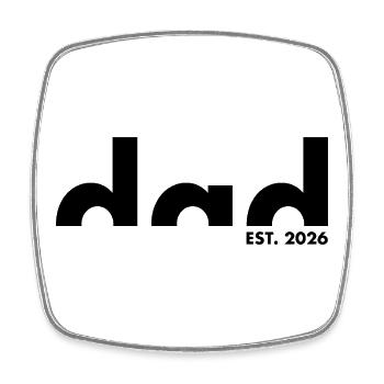 Dad Est. 2026 | Vater | Vatertag - Viereckiger Kühlschrankmagnet - Weiß - Vorne
