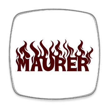 MAURER - Viereckiger Kühlschrankmagnet - Weiß - Vorne