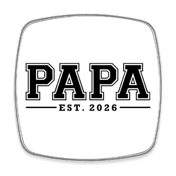 Papa Fondé en 2026 | Père | Cadeau de la fête des pères - Magnet carré - blanc - Devant