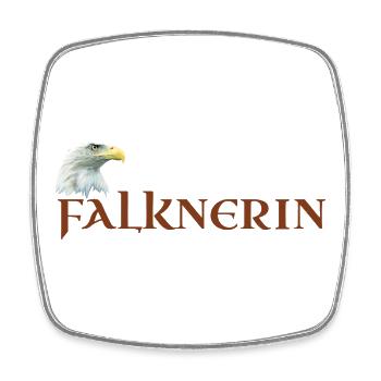 Falknerin, Adlerkopf, Weißkopfseeadler Falknerei - Viereckiger Kühlschrankmagnet - Weiß - Vorne