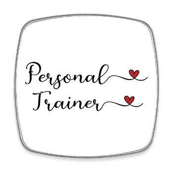Personal Trainer - Square fridge magnet - white - Front