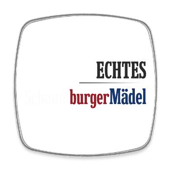 Echtes Schaumburger Mädel Niedersachsen - Viereckiger Kühlschrankmagnet - Weiß - Vorne