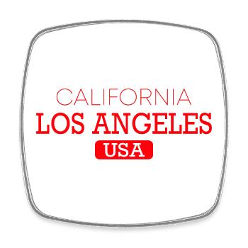 Californie, Los Angeles, Amérique - Magnet carré - blanc - Devant