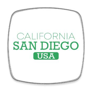 America California San Diego - Square fridge magnet - white - Front